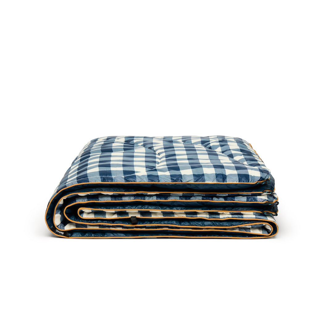 Original Puffy Blanket - Navy Gingham
