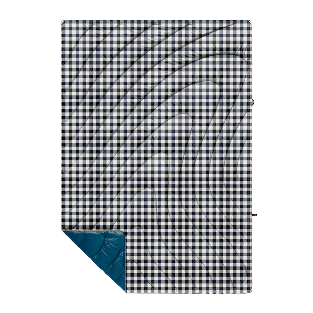 Original Puffy Blanket - Navy Gingham