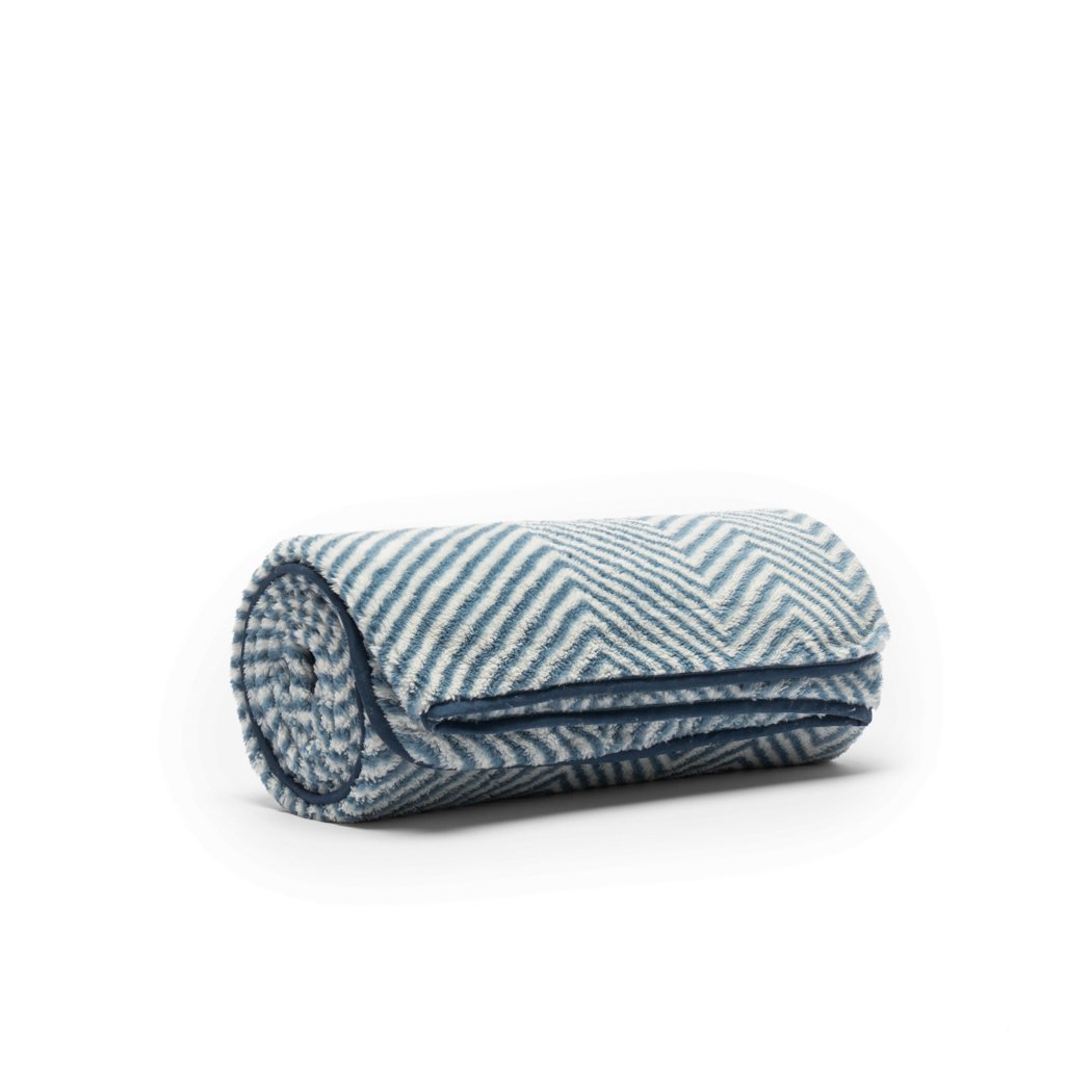 Sherpa Fleece Blanket - Herringbone